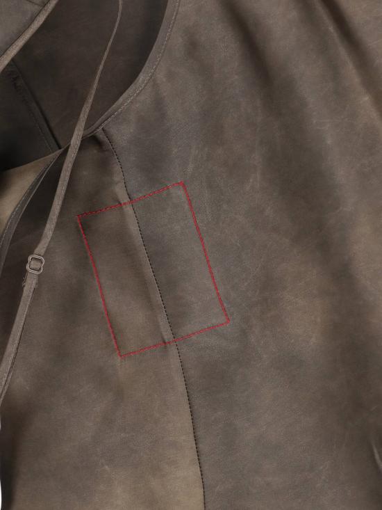 26FW 우마 왕 미디 원피스 UW5013 UW860 GREY BROWN - UMA WANG