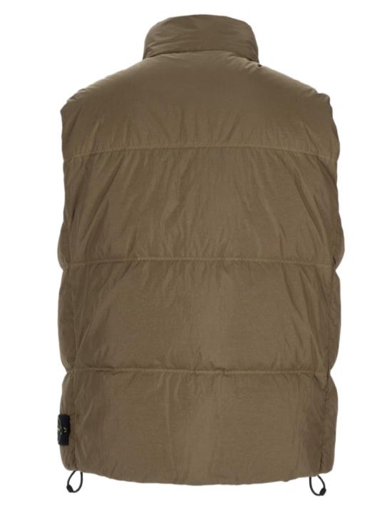  스톤 아일랜드 퀼팅 로고 패치 패딩 베스트 L2S15G100010 S0A23V005G Green - STONE ISLAND