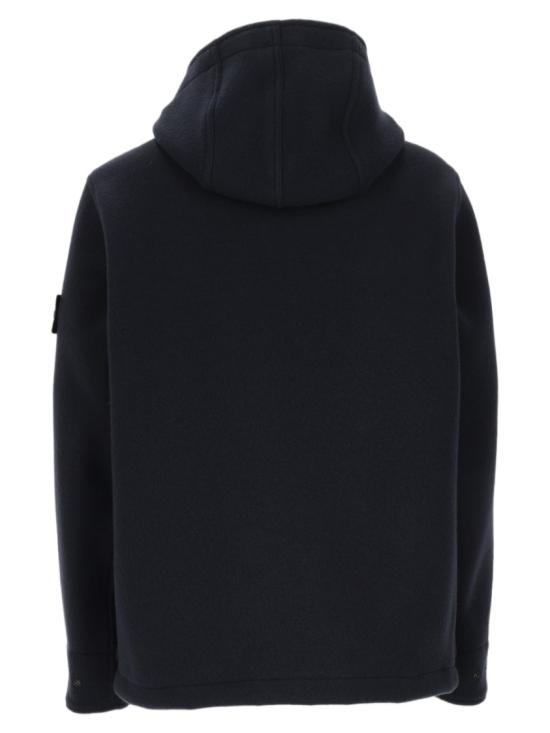  스톤 아일랜드 헤비 멜톤 울 캐시미어 쇼트 파카 L2S154100039 S0453V0020 Blue - STONE ISLAND
