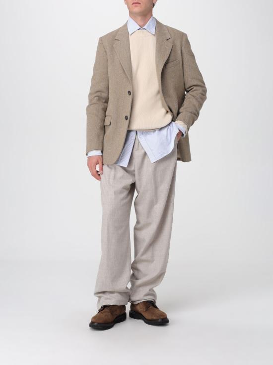 26FW 골든구스 Golden 레터링 밀리터리 크루넥 스웨터 GMP00841 P001972 55550 BEIGE DOM - GOLDEN GOOSE