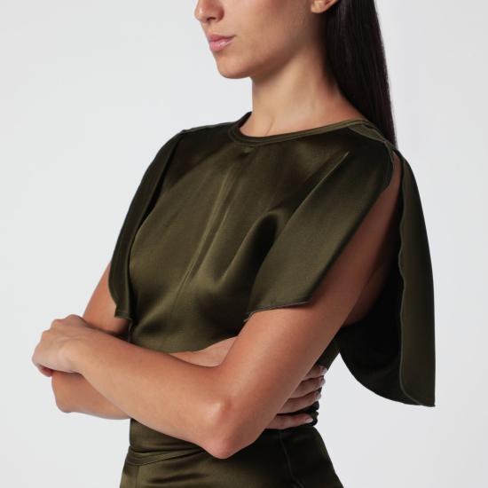 26FW 빅토리아 베컴 미디 원피스 1426WTP006579APL MG GREEN - VICTORIA BECKHAM