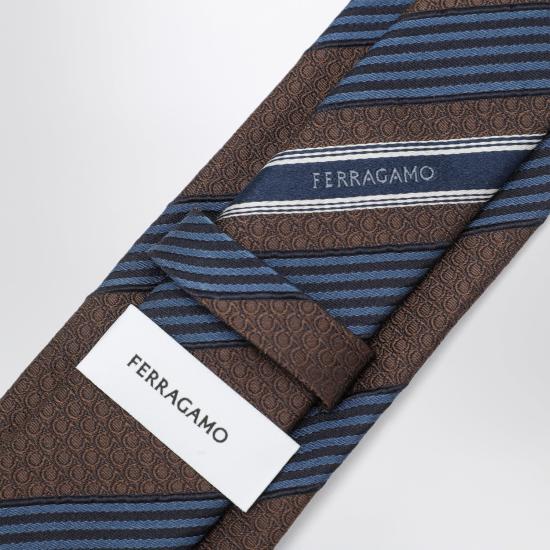 26FW 살바토레 페라가모 넥타이 0794447SI MA BROWN - SALVATORE FERRAGAMO