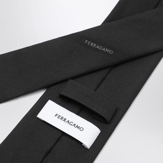 26FW 살바토레 페라가모 넥타이 0778211SI NB BLACK - SALVATORE FERRAGAMO