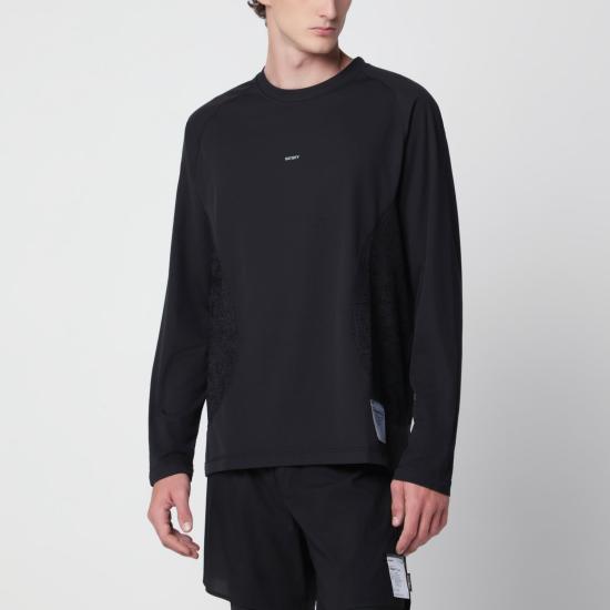 26FW 새티스파이 반팔 티셔츠 11063PL 00001 BLACK