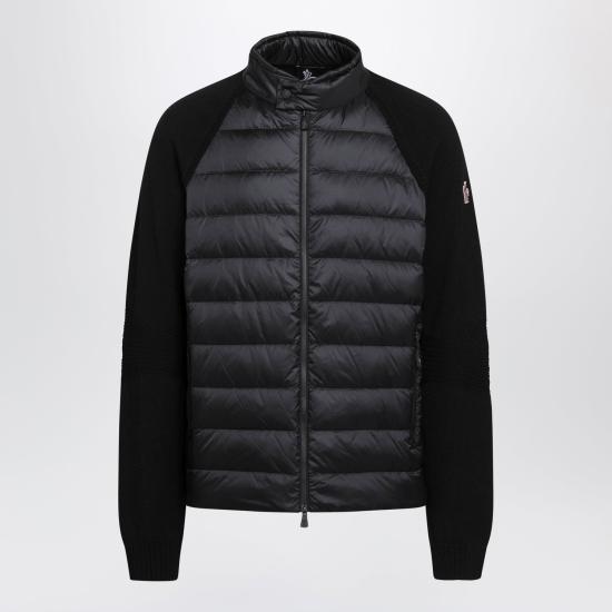 26FW 몽클레어 로고패치 하이넥 니트 가디건 9B00003M1122 999 BLACK - MONCLER