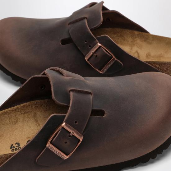 26FW 버켄스탁 보스턴 오일드 레더 클로그 860133ULE HA BROWN - BIRKENSTOCK