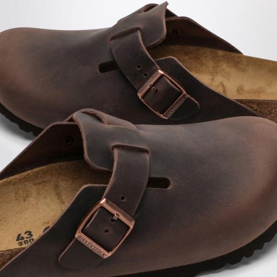 26FW 버켄스탁 보스턴 오일드 레더 클로그 860133ULE HA BROWN - BIRKENSTOCK