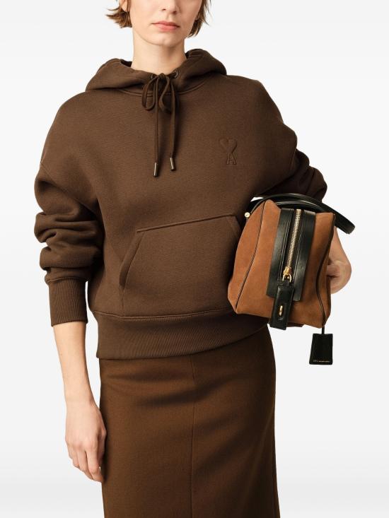 26FW 아미 코튼 드 하트 후드 USW756749 2221 BROWN - AMI