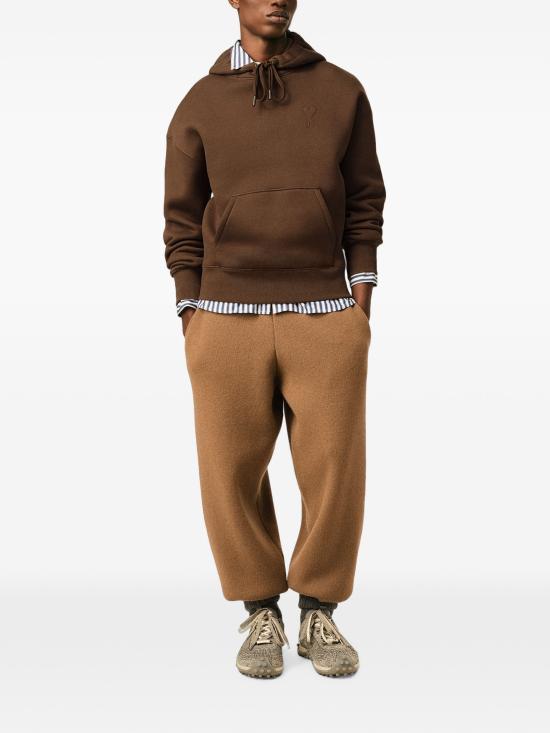 26FW 아미 코튼 드 하트 후드 USW756749 2221 BROWN - AMI