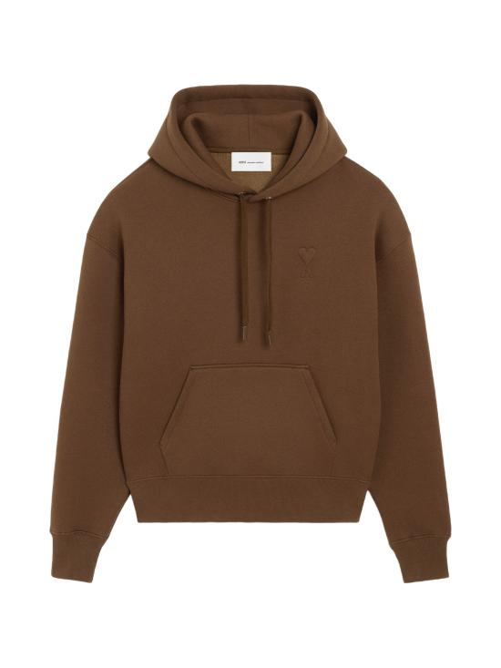 26FW 아미 코튼 드 하트 후드 USW756749 2221 BROWN