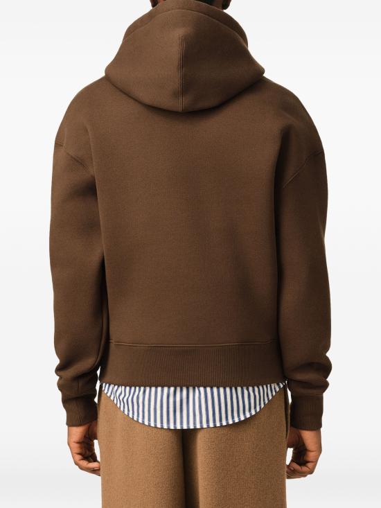 26FW 아미 코튼 드 하트 후드 USW756749 2221 BROWN - AMI