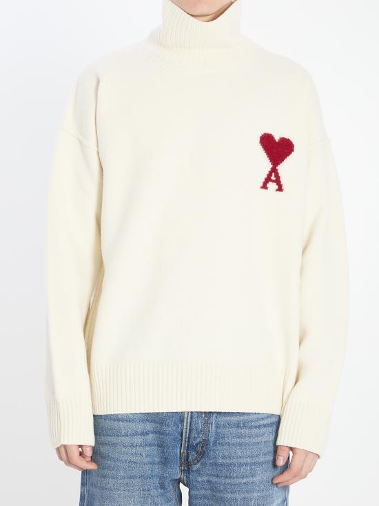 26FW 아미 ADC 터틀넥 스웨터 UKS839018 154 WHITE