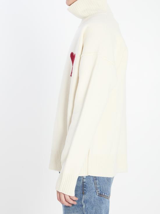 26FW 아미 ADC 터틀넥 스웨터 UKS839018 154 WHITE - AMI