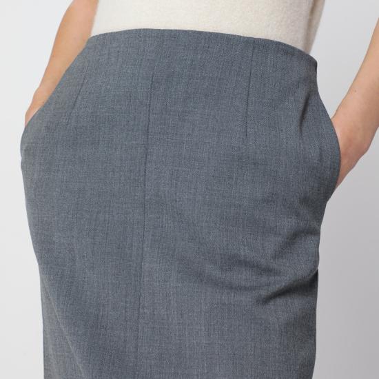 26FW 알마다 라벨 스커트 5312PL GR GREY - ALMADA LABEL