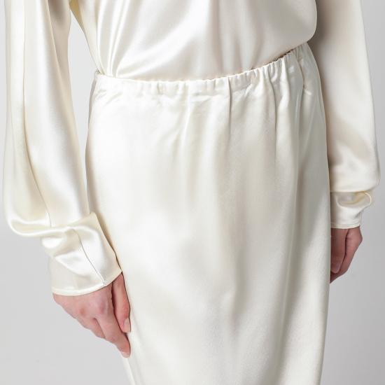 26FW 알마다 라벨 스커트 5319PL VN WHITE - ALMADA LABEL