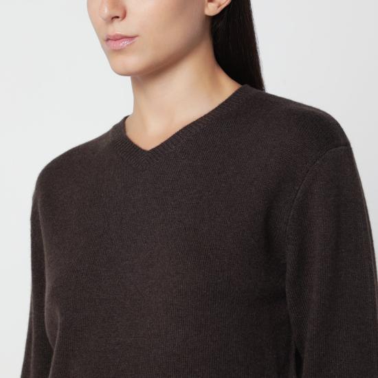 26FW 알마다 라벨 스웨터 6547WS CH BROWN - ALMADA LABEL