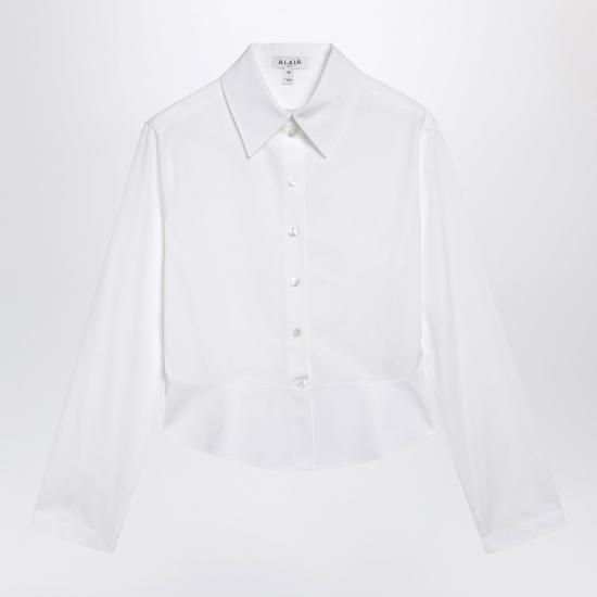 26FW 알라이아 반팔 티셔츠 AA9C1029T611DCO 000 WHITE