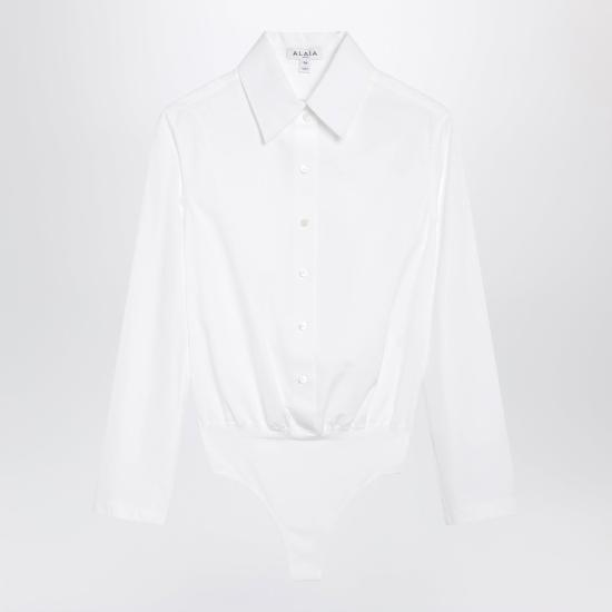 26FW 알라이아 반팔 티셔츠 AA9C1030T611DCO 000 WHITE - ALAIA