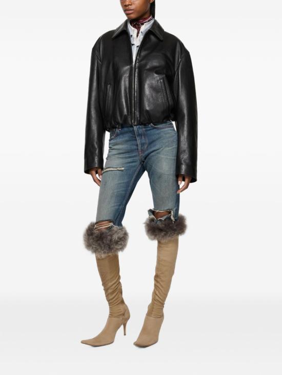 26FW 아크네 스튜디오 가죽 자켓 A70225 900 BLACK - ACNE STUDIOS
