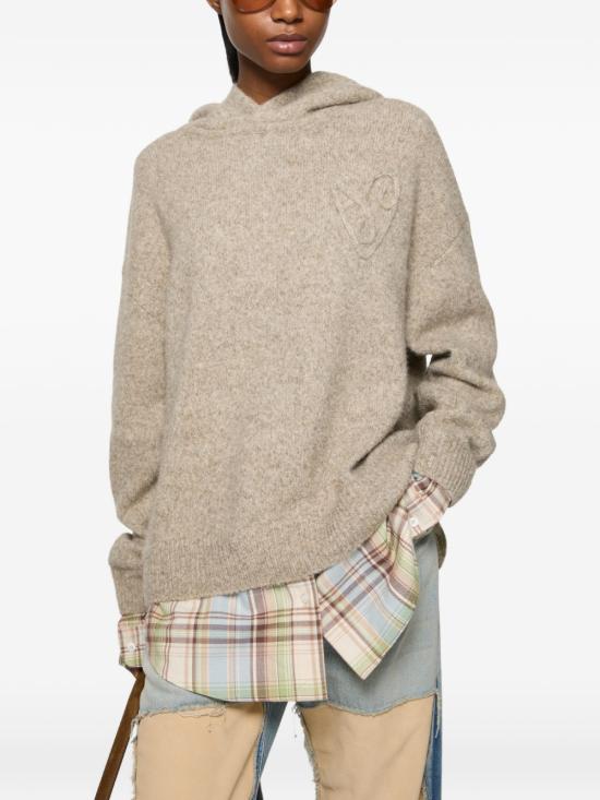 26FW 아크네 스튜디오 후드 티셔츠 A60605 DCC BEIGE - ACNE STUDIOS