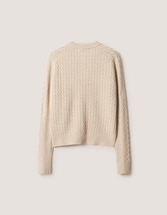 26FW 메종키츠네 스웨터 MRWKC04KT1221 0548 MOON BEIGE - MAISON KITSUNE