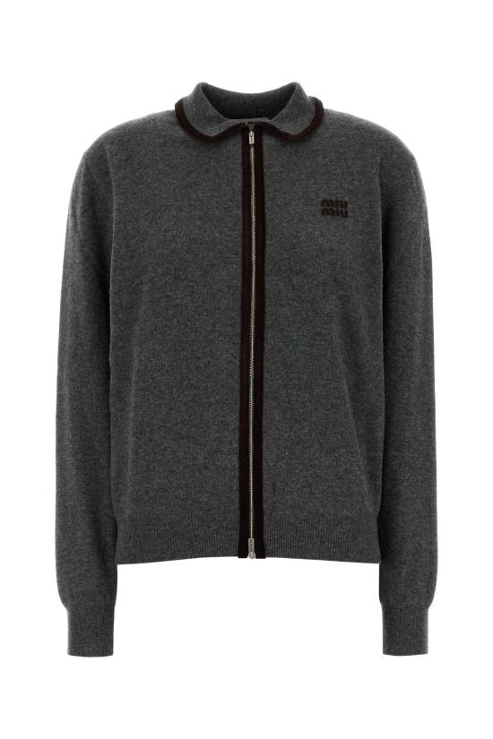 26FW 미우미우 스웨터 MMF03USOOO6029 F0480 Grey