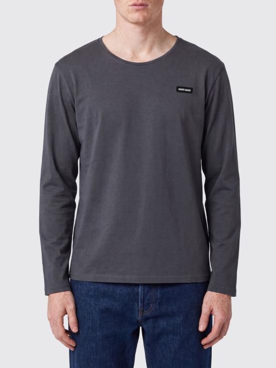 26FW 미우미우 스트레치 포플린 탑 MT2283OOO6472 F063H Grey