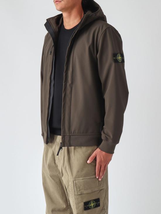26FW 스톤 아일랜드 소프트 쉘-R_E.다이 테크놀로지 후드 자켓 Q100004S0B22 V0078 Grey - STONE ISLAND