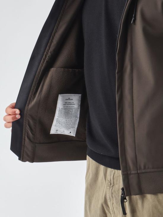 26FW 스톤 아일랜드 소프트 쉘-R_E.다이 테크놀로지 후드 자켓 Q100004S0B22 V0078 Grey - STONE ISLAND