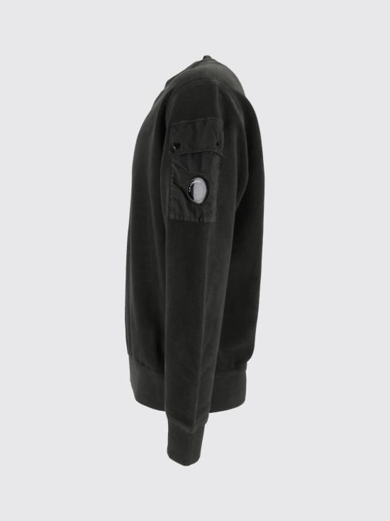 26FW 씨피 컴퍼니 브러시드 다이애그널 플리스 렌즈 크루넥 스웨트 셔츠 21CMSS192A006614G 985 Grey - C.P. COMPANY
