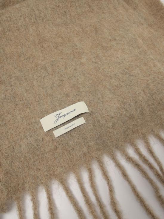 26FW 자크뮈스 프린지 울 스카프 ACU00572DOT4032 193 Dove Grey - JACQUEMUS