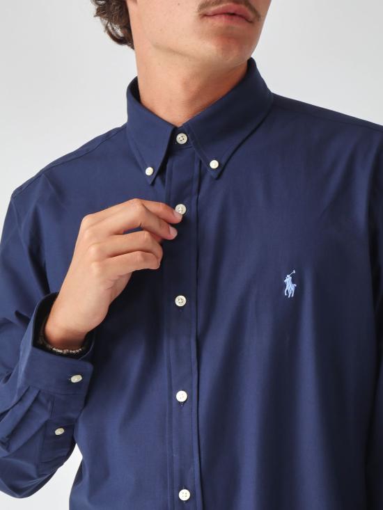 26FW 폴로 랄프로렌 커스텀 핏 코튼 포플린 포니 로고 셔츠 710928255 001 Navy - POLO RALPH LAUREN