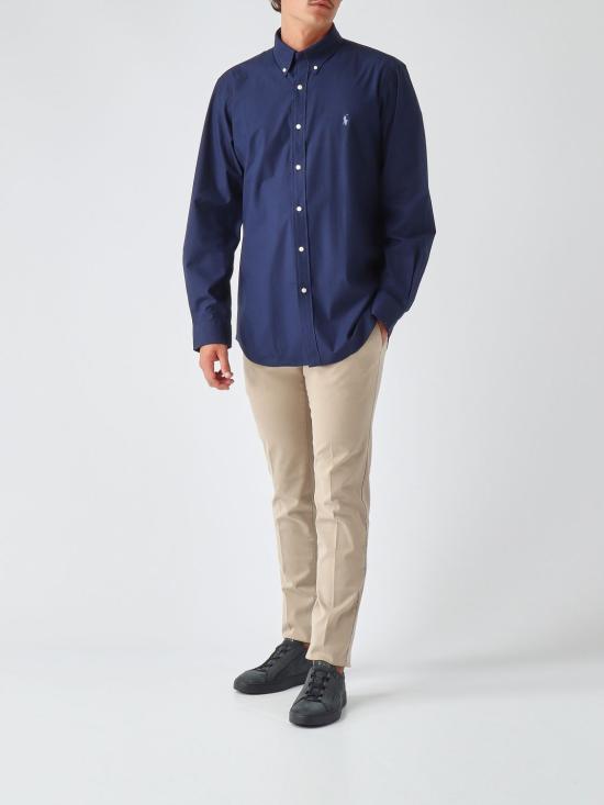 26FW 폴로 랄프로렌 커스텀 핏 코튼 포플린 포니 로고 셔츠 710928255 001 Navy - POLO RALPH LAUREN