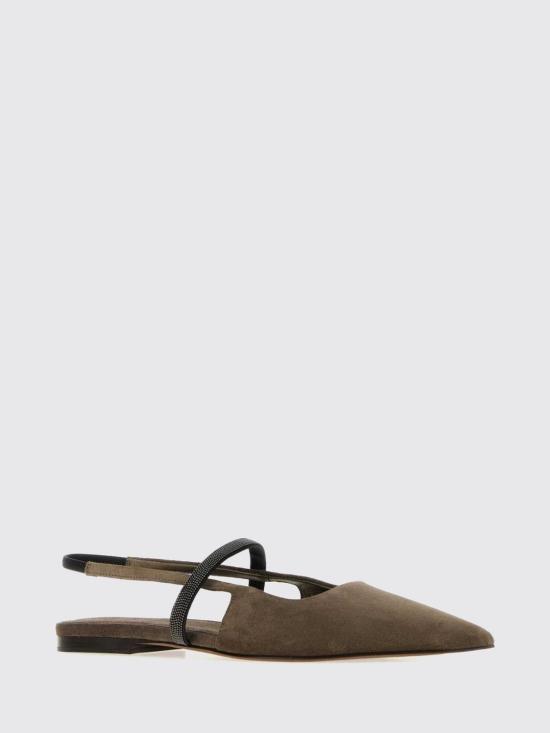 26FW 브루넬로 쿠치넬리 플랫 슈즈 MZSFC2500 C8769 Brown - BRUNELLO CUCINELLI