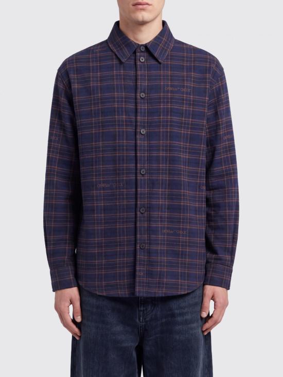 26FW 오프화이트 셔츠 OMES01FF26FAB00140 411 Blue