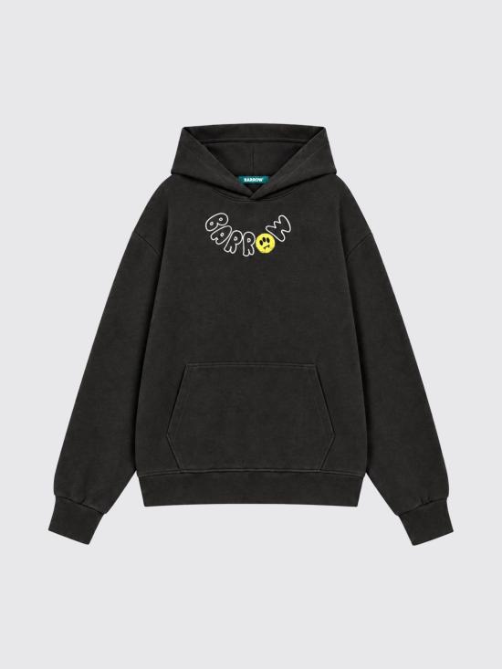 26FW 바로우 후드 티셔츠 F6BWUAHS046 110 Black - BARROW