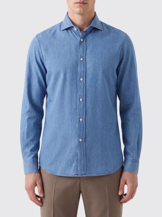 26FW 브루넬로 쿠치넬리 셔츠 MR6830627 C008 Blue