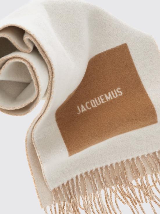 26FW 자크뮈스 롱드 카레 울 머플러 ACU00579AOT4044 015 Beige - JACQUEMUS