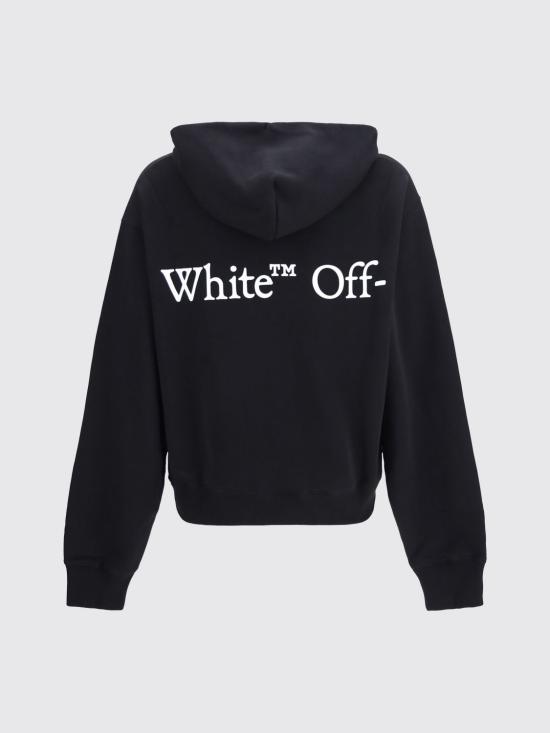 26FW 오프화이트 긴팔 티셔츠 OMBB12NF26FLE00900 001 Black - OFF WHITE