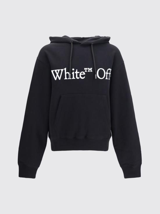 26FW 오프화이트 긴팔 티셔츠 OMBB12NF26FLE00900 001 Black - OFF WHITE