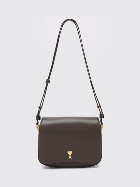 26FW 아미 스몰 하트 로고 글레이즈드 레더 파리 백 ULL717AL0208 A236 Beige