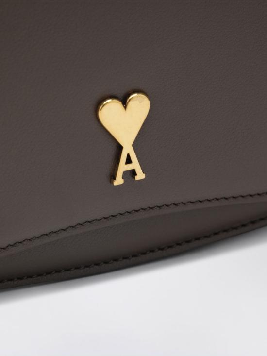 26FW 아미 스몰 하트 로고 글레이즈드 레더 파리 백 ULL717AL0208 A236 Beige - AMI