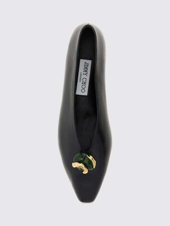 26FW 지미추 플랫 슈즈 MARGOTFLATEPF BLACK CLOVER - JIMMY CHOO