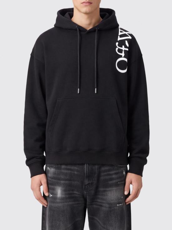 26FW 오프화이트 긴팔 티셔츠 OMBB085F26FLE00O00 001 Black