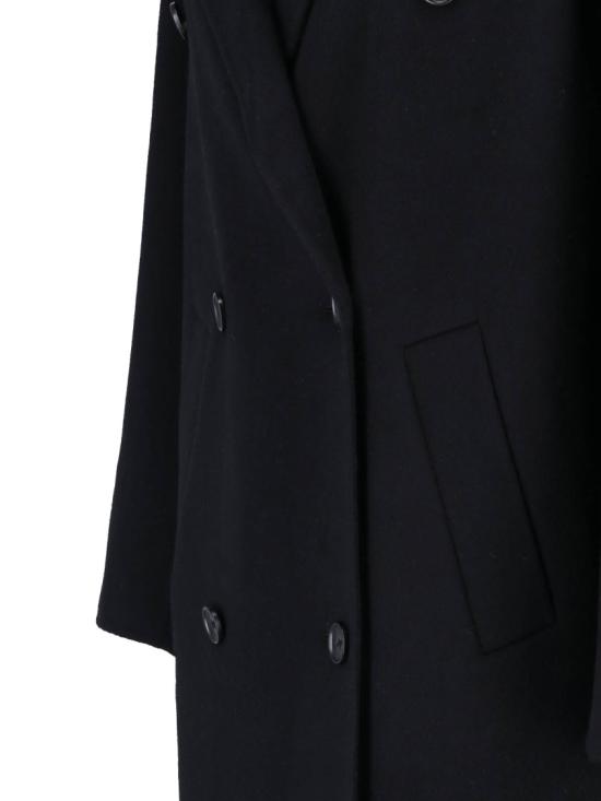 26FW 알마다 라벨 코트 4514BL Black - ALMADA LABEL