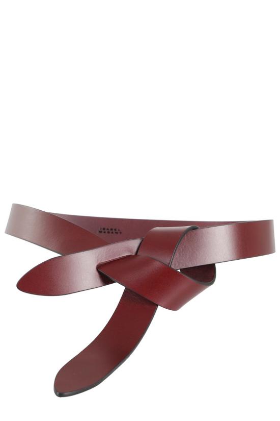 26FW 이자벨마랑 레체 타이 업 레더 벨트 CE011CFA A3B65A 099 Burgundy - ISABEL MARANT