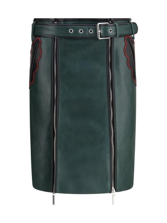26FW 마르니 스커트 GOMX0872QUULA770 00V98 GREEN