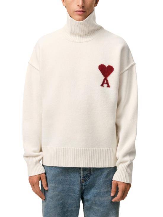 26FW 아미 ADC 터틀넥 스웨터 UKS839018154 Neutrals - AMI