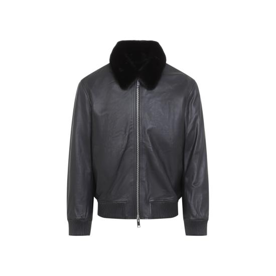 26FW 이브살로몬 가죽 자켓 27WHV21265APXX C99 NOIR
