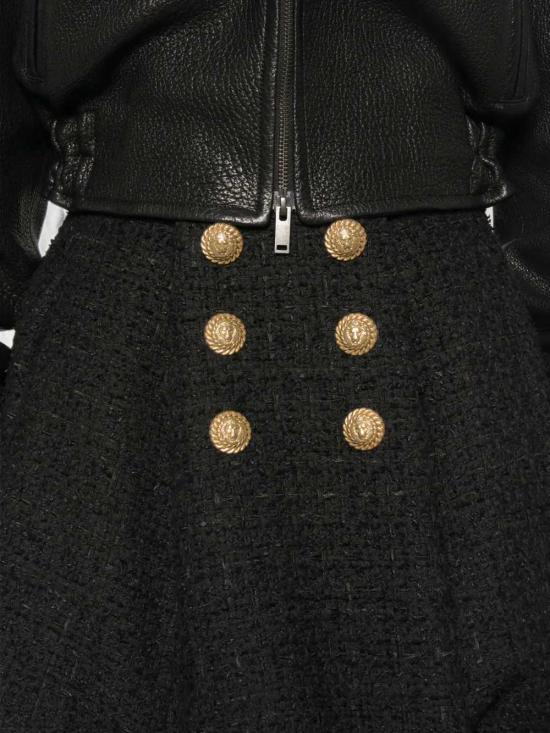 26FW 발망 스커트 HF1LA680XM07 0PA NOIR - BALMAIN